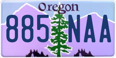 OR license plate 885NAA