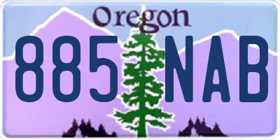 OR license plate 885NAB