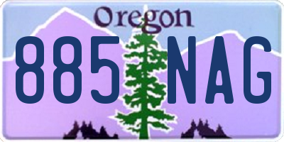 OR license plate 885NAG