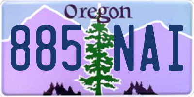 OR license plate 885NAI