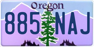 OR license plate 885NAJ