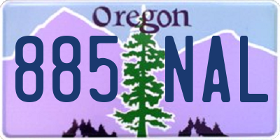 OR license plate 885NAL