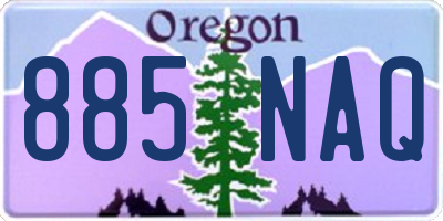 OR license plate 885NAQ