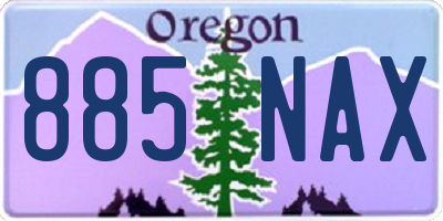OR license plate 885NAX