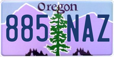 OR license plate 885NAZ
