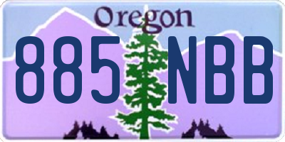 OR license plate 885NBB