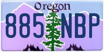 OR license plate 885NBP