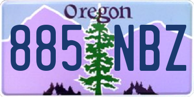 OR license plate 885NBZ