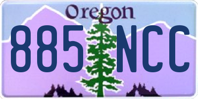 OR license plate 885NCC