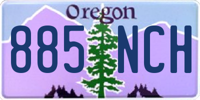 OR license plate 885NCH