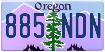 OR license plate 885NDN