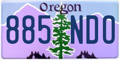 OR license plate 885NDO