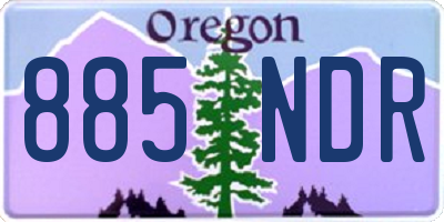 OR license plate 885NDR