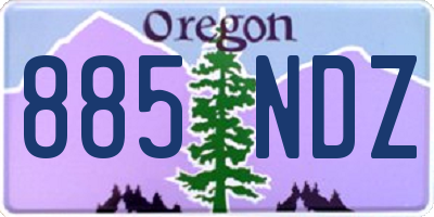 OR license plate 885NDZ