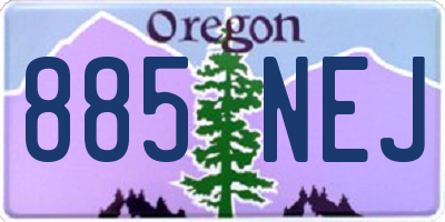 OR license plate 885NEJ