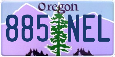 OR license plate 885NEL