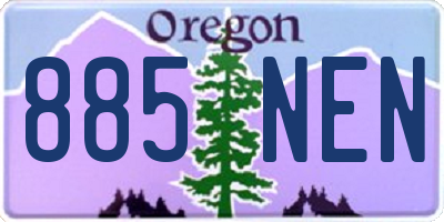 OR license plate 885NEN