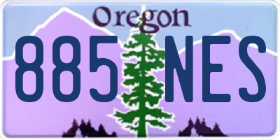 OR license plate 885NES