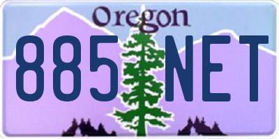 OR license plate 885NET