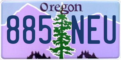 OR license plate 885NEU