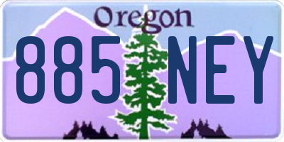 OR license plate 885NEY