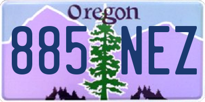 OR license plate 885NEZ