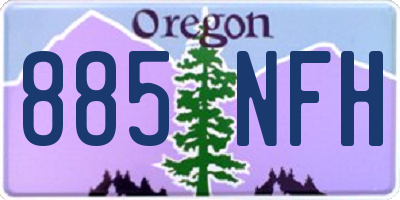 OR license plate 885NFH