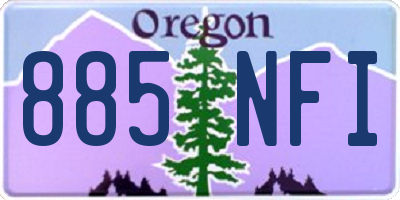 OR license plate 885NFI