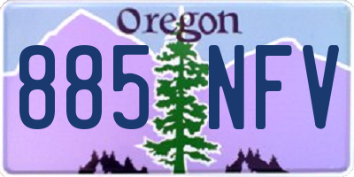 OR license plate 885NFV