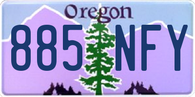 OR license plate 885NFY