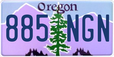 OR license plate 885NGN