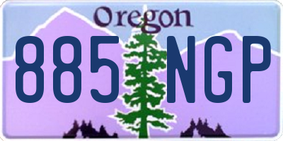 OR license plate 885NGP