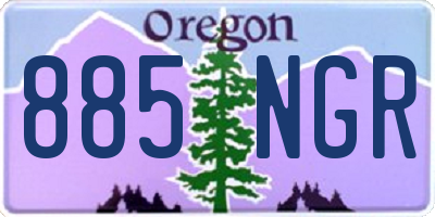 OR license plate 885NGR