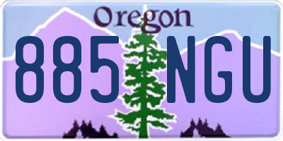 OR license plate 885NGU