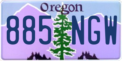 OR license plate 885NGW