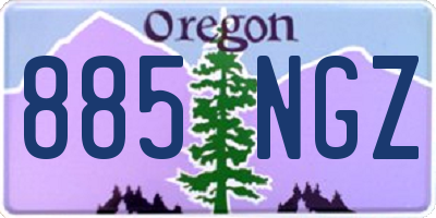 OR license plate 885NGZ