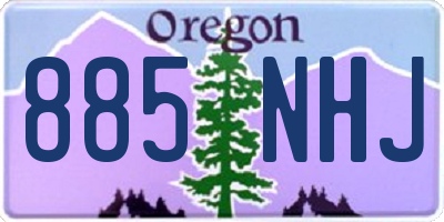 OR license plate 885NHJ