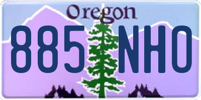 OR license plate 885NHO