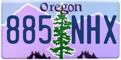 OR license plate 885NHX