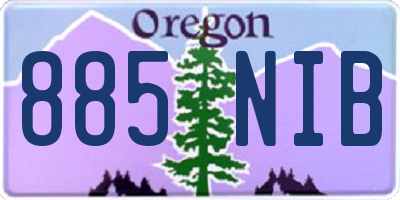 OR license plate 885NIB