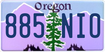 OR license plate 885NIO