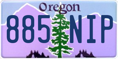 OR license plate 885NIP