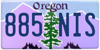 OR license plate 885NIS