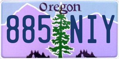OR license plate 885NIY