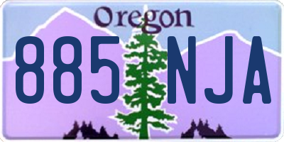 OR license plate 885NJA