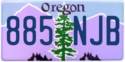 OR license plate 885NJB