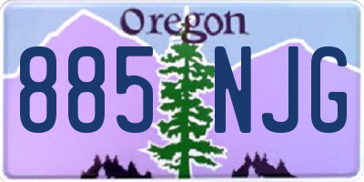 OR license plate 885NJG