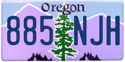 OR license plate 885NJH