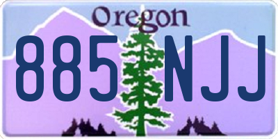 OR license plate 885NJJ