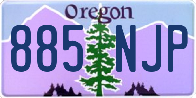 OR license plate 885NJP